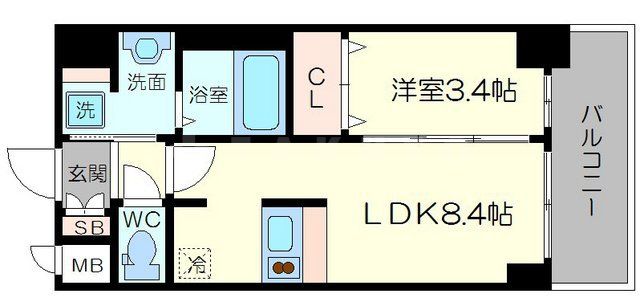 プレサンス新大阪ジェイズの間取り写真