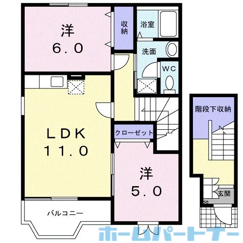 パインヒル石井　Ｂの間取り