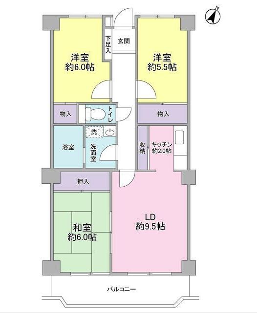 横浜市青葉区荏田町のマンションの間取り