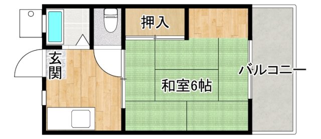 箕面市白島のアパートの間取り