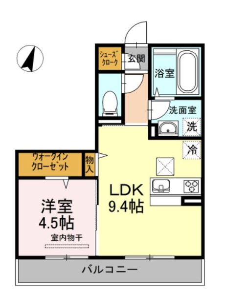 岡山市北区御津野々口のアパートの間取り