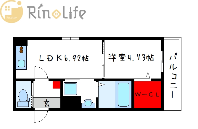 【八尾市相生町のアパートの間取り】