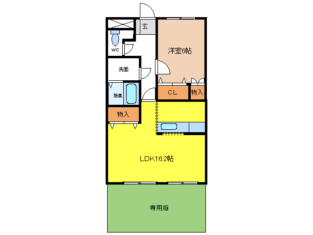 オークヴィレッヂ21　弐番館の間取り