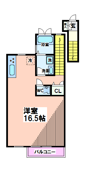東京都国立市西２（アパート）の賃貸物件の間取り