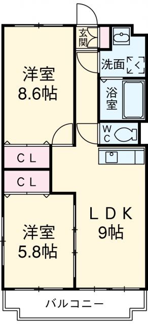 浜松市天竜区大谷のマンションの間取り