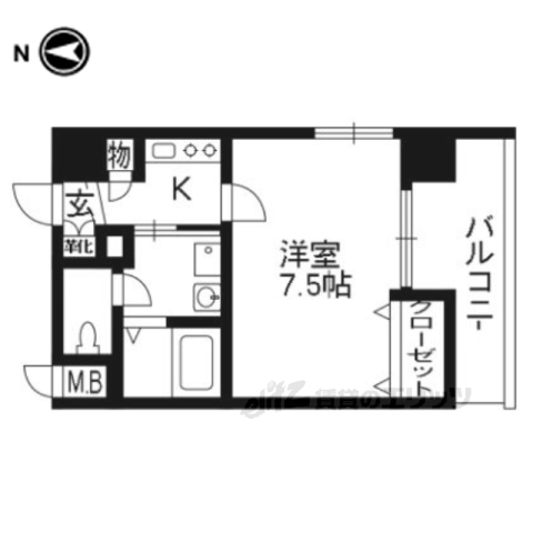 プレサンス京都三条大橋雅殿の間取り