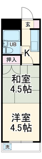 豊橋市花田町のマンションの間取り