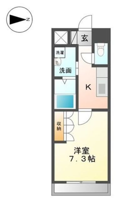 和歌山市北野のアパートの間取り