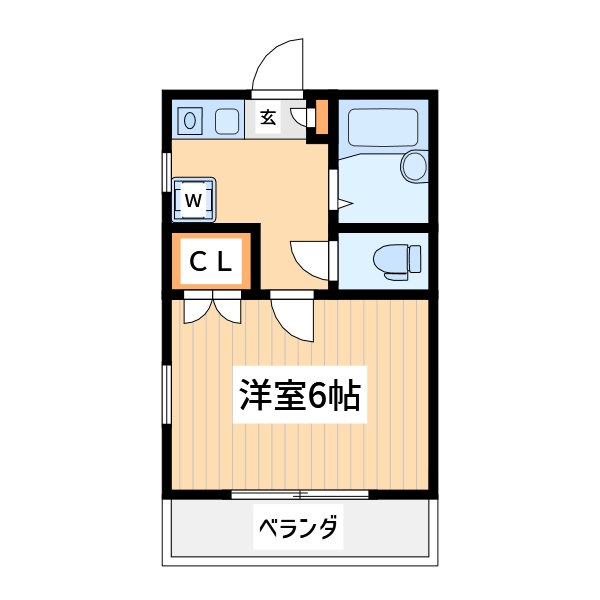 相模原市南区双葉のアパートの間取り