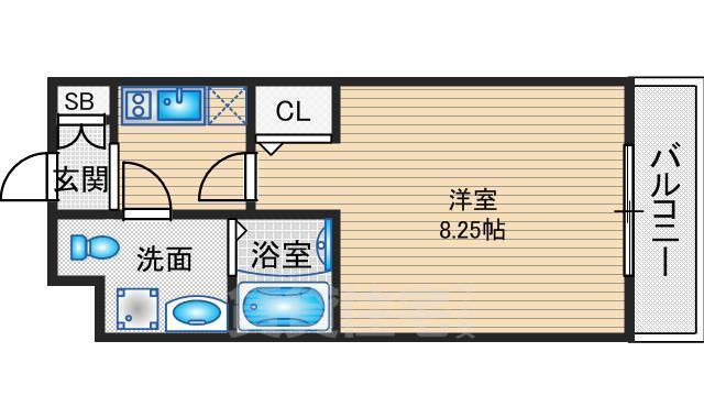 京都市南区東九条上殿田町のマンションの間取り