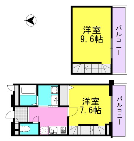 芦屋市楠町のマンションの間取り