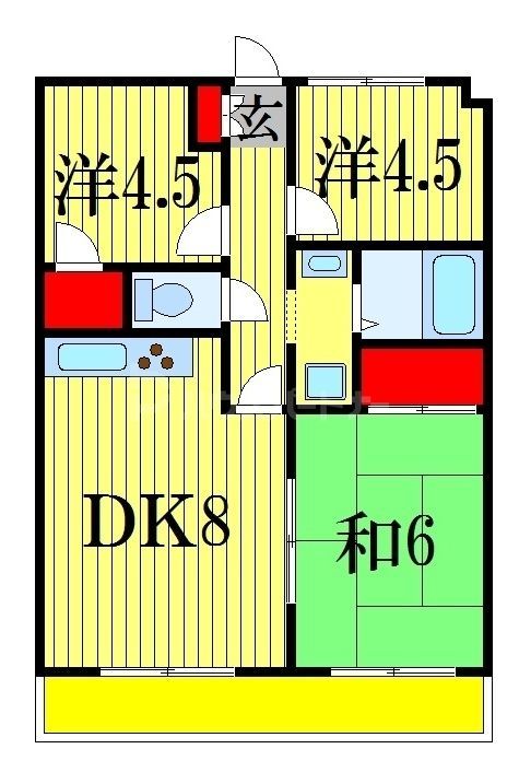 船橋市上山町のマンションの間取り