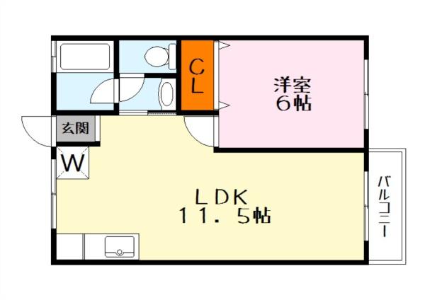 シャトル石山A棟の間取り