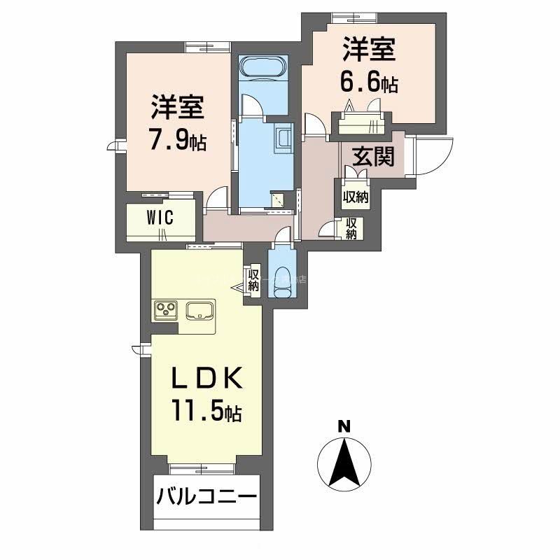 シャーメゾン春の宮の間取り