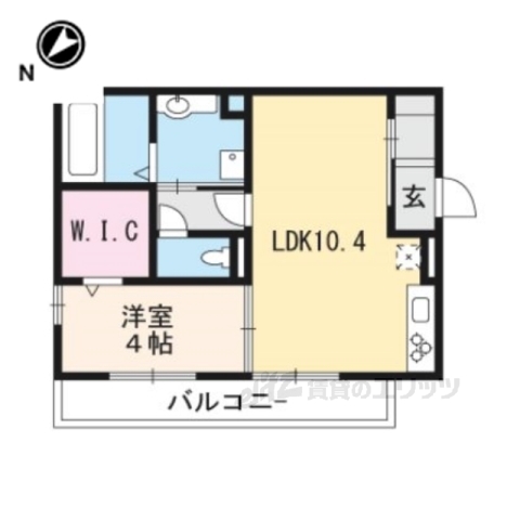 栗東市岡のアパートの間取り