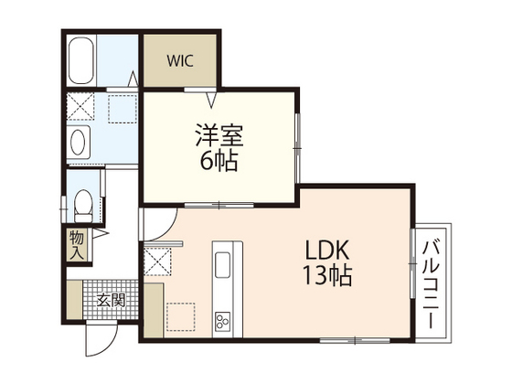 【広島市安佐南区伴東のアパートの間取り】