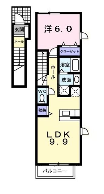 アンソレイユ・Ｋの間取り