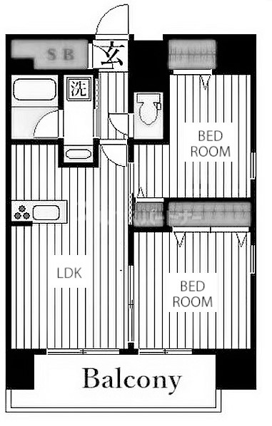 【荒川区東尾久のマンションの間取り】