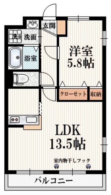 新宿区須賀町のマンションの間取り