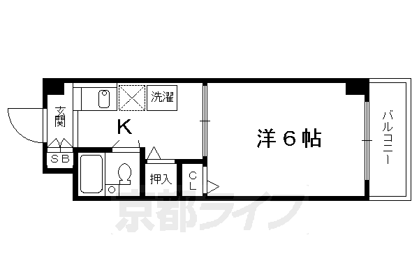 京都市伏見区深草フケノ内町のマンションの間取り