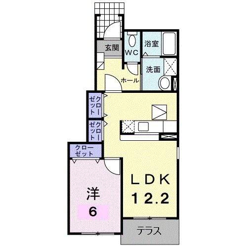 多気郡明和町大字佐田のアパートの間取り