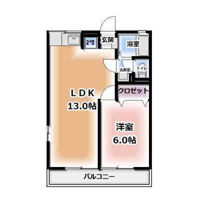 静岡市清水区入江岡町のアパートの間取り