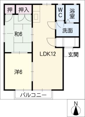 安井プラザハイツＡ棟の間取り