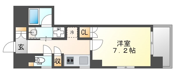 広島市中区八丁堀のマンションの間取り