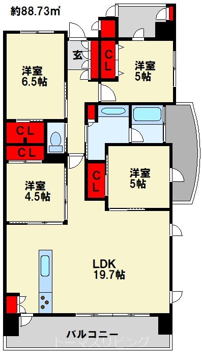 グランドパレス小倉砂津の間取り