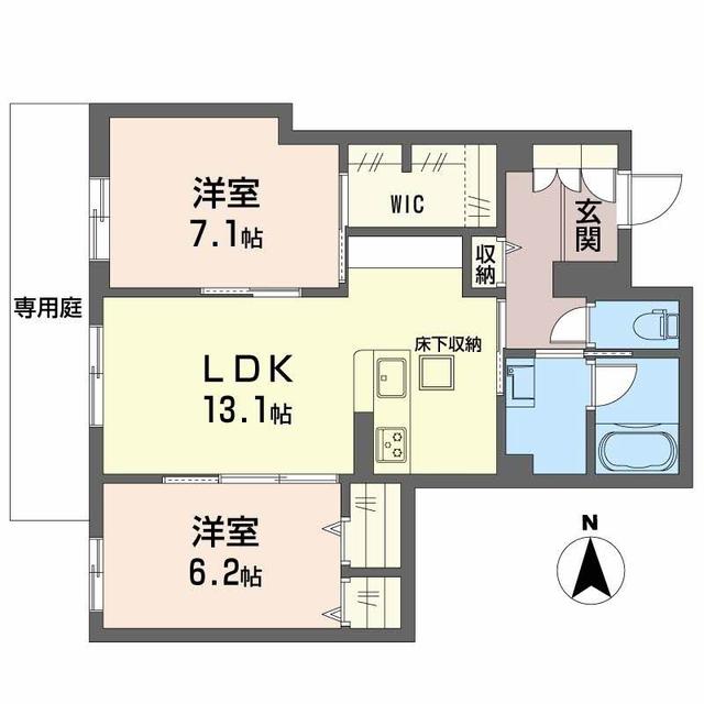 シャーメゾン　オルテンシア　ミノオの間取り