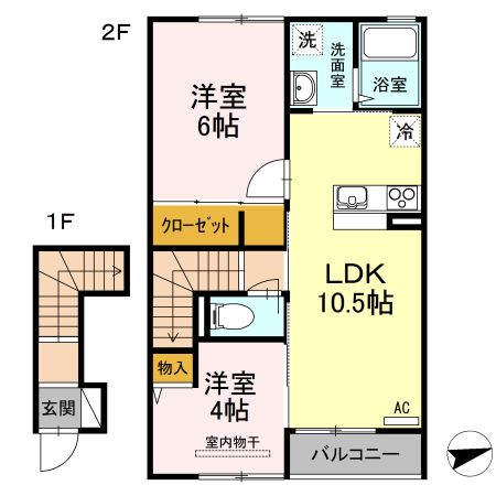 アゼリア旭田の間取り