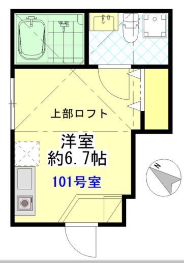 足立区綾瀬のアパートの間取り