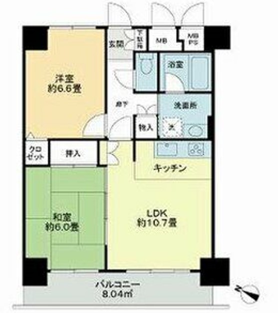 ライオンズマンション立町の間取り