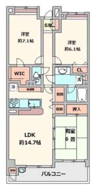 ロータリーパレス市川北の間取り