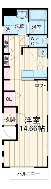 越谷市赤山本町のアパートの間取り