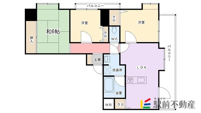 シティマンション久留米Vの間取り