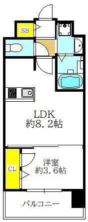 スワンズシティ大阪エスクレアの間取り