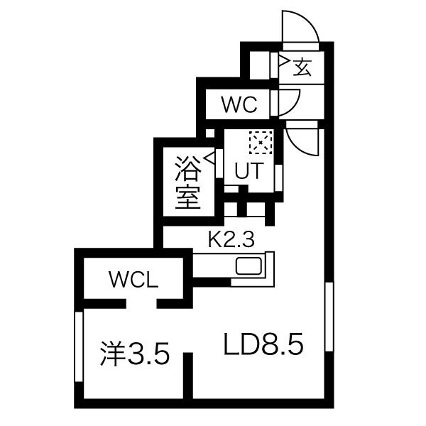 【エアフォルク学園前の間取り】