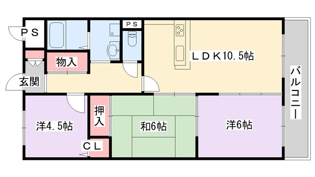 リベラルパレス寝屋川の間取り