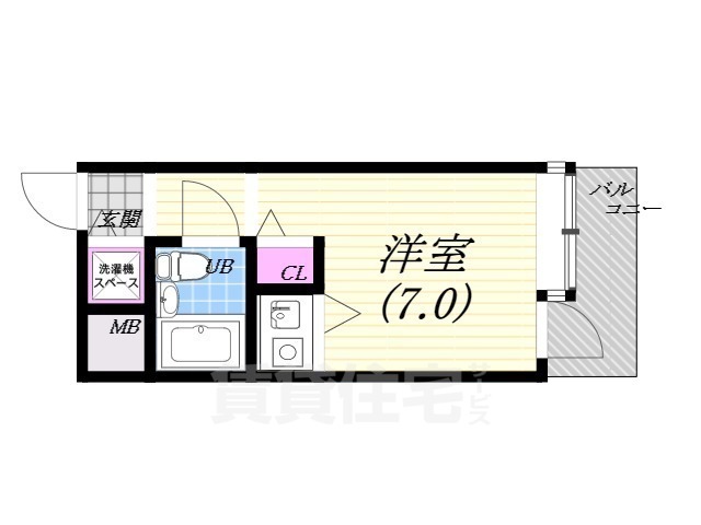 西宮市松園町のマンションの間取り