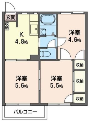 さいたま市大宮区三橋のアパートの間取り