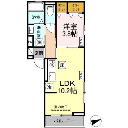 （仮）D-ROOM桜井町の間取り