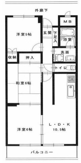 イーストコートＳＫの間取り