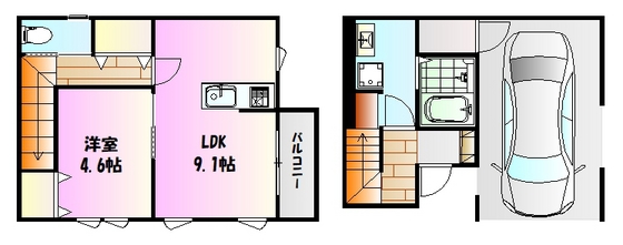 キャナルコートＧの間取り