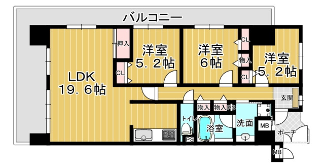 ファミール百間川の間取り