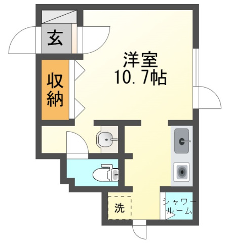 広島市南区宇品東のアパートの間取り