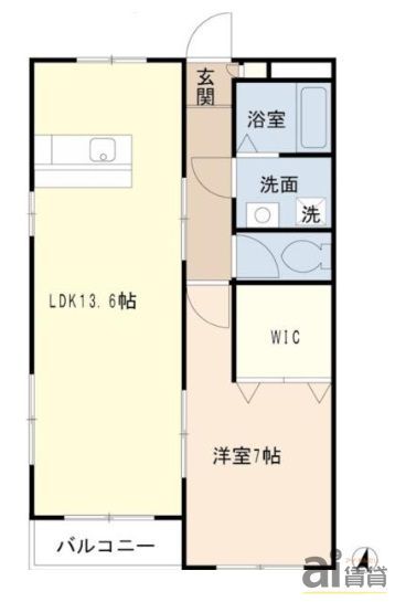 川越市大字寺尾のマンションの間取り