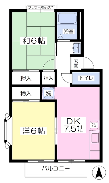 アメニティゾーン中野栄Ｂの間取り