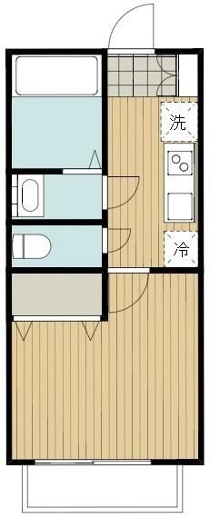 松戸市新松戸北のアパートの間取り