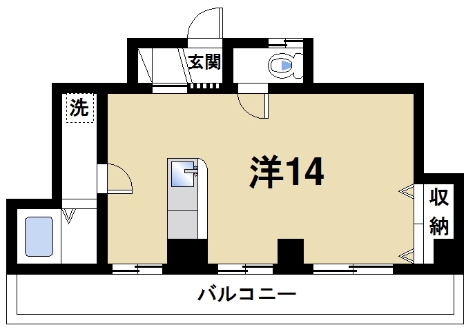 生駒市東菜畑のマンションの間取り